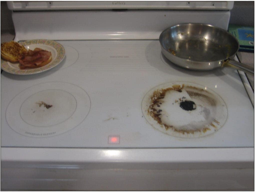 Glass Stovetop before Diamond Magic cleaning